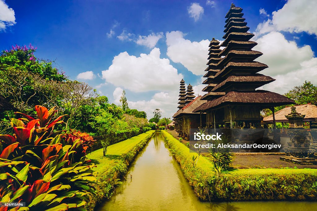 Taman Ayun the Royal Family Temple in Bali, Indonesia Taman Ayun Temple is a Royal Family Temple of Mengwi Empire and it is located in Mengwi Village, Mengwi sub district, Badung regency, Bali, Indonesia. Bali Stock Photo