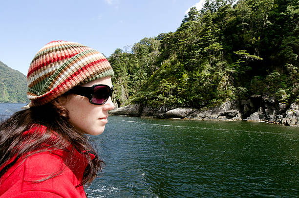 istock Woman on a cruise boat 626917344