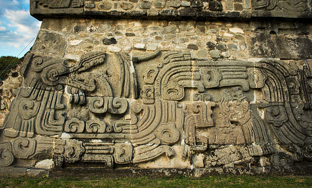 Temple of the Feathered Serpent in Xochicalco, Mexico. Temple of the Feathered Serpent in Xochicalco. Mexico. cuernavaca stock pictures, royalty-free photos & images