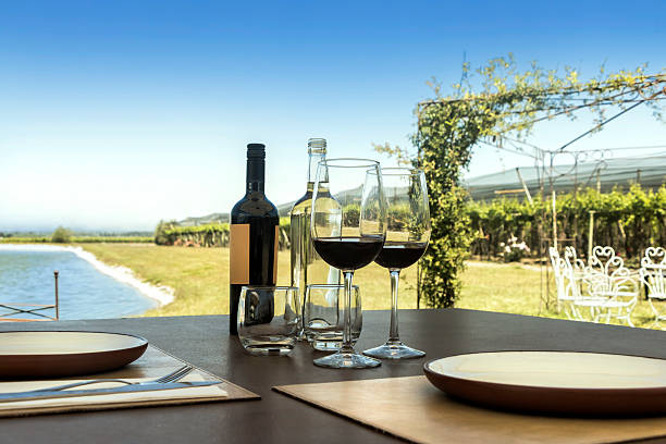 istock Glasses and bottle of red wine 626931880