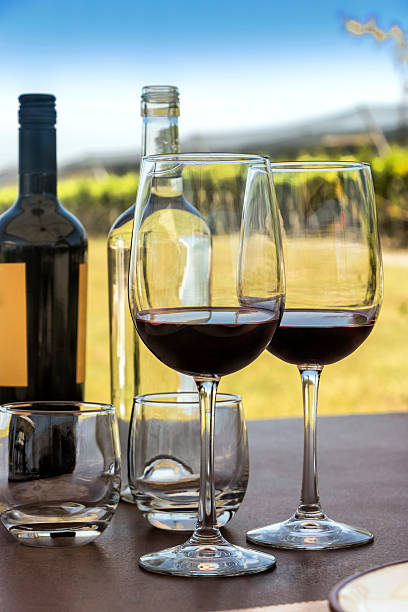 istock Glasses and bottle of red wine 626932274