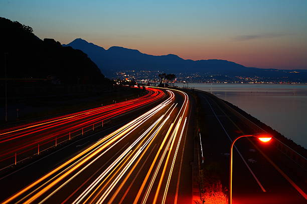 istock Betudai national highway and night view 626943054
