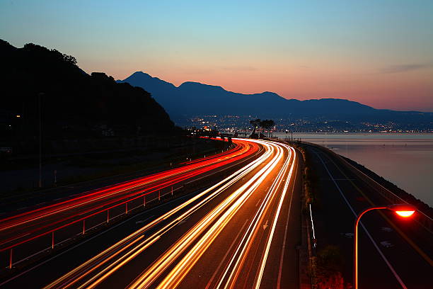 istock Betudai national highway and night view 626943080