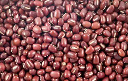 The adzuki bean, Vigna angularis, popular in Japanese cooking is an annual vine widely grown throughout East Asia and the Himalayas for its small (5 mm) bean