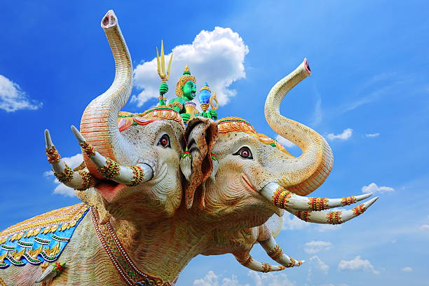 Statue of The Tri-Head Elephants.