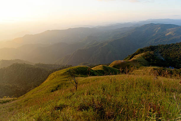 istock Sunset with silhouetted mountains at Mon Thu Le, 626952008