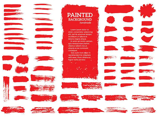 Vector illustration of Painted grunge stripes set.