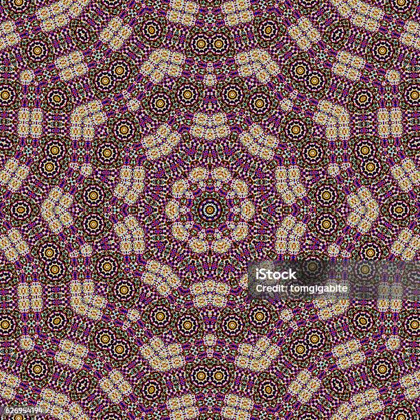 Abstract Colorful Seamless Pattern Kaleidoscope Made From Circu Stock Photo - Download Image Now