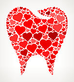 istock Tooth Red Hearts Love Pattern 626956636