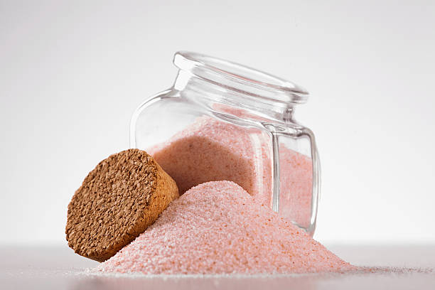 pink Himalayan salt stock photo