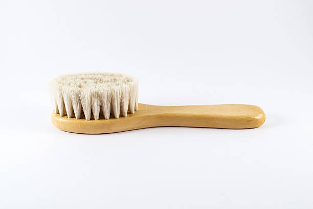 istock Baby hairbrush on white background 626957258