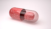 Clever drugs of the age of technology with brain concept.