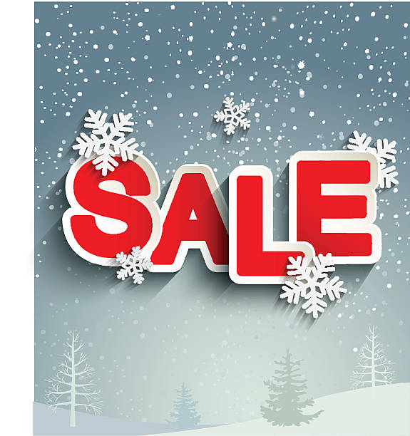 istock Sale inscription with snowflakes. 626958758
