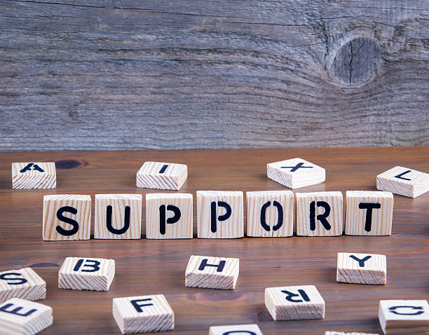 istock Support from wooden letters on wooden background 626959096