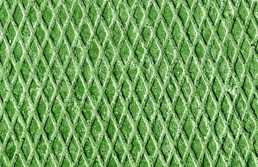 Metal floor texturewith sand in green tone. abstract background and texture