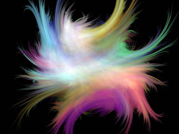 istock image of one Digital Fractal on Black Color 626961932