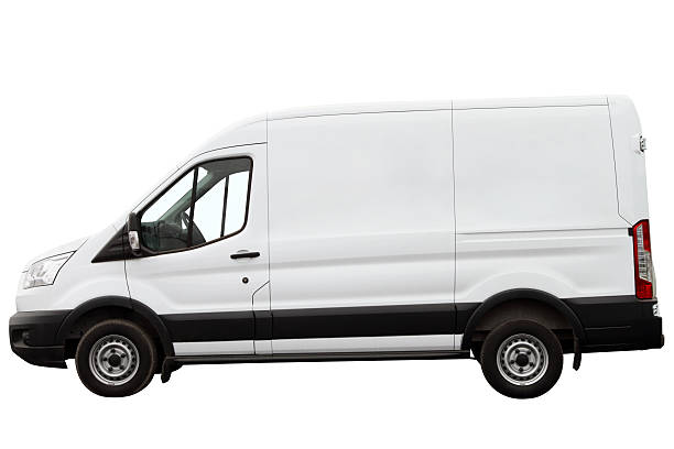 minivan compatto moderno. - van white delivery van transportation foto e immagini stock