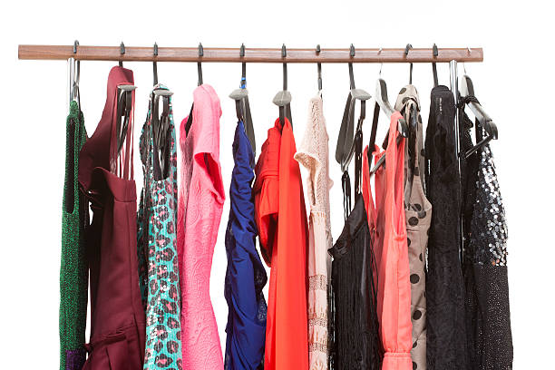 istock elegant dress on a hanger. 626962844