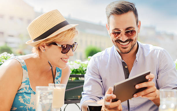 istock Romantic loving couple having a date in a cafe 626963568