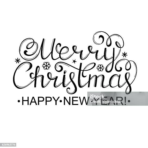 Hand Drawn Christmas Wishes Stock Illustration - Download Image Now - Christmas, Typescript, Calligraphy