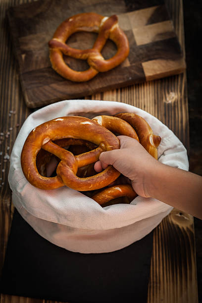 istock Pretzels in a cloth bag 626964270