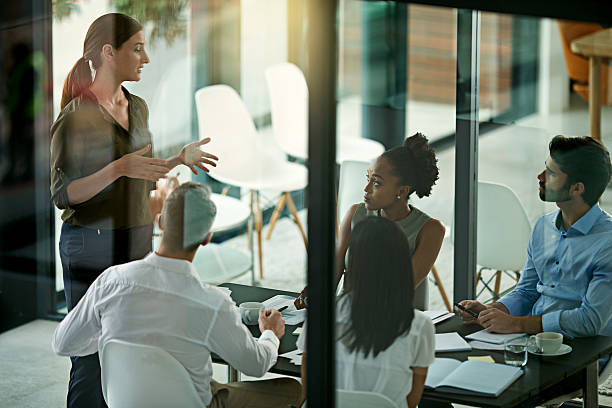 istock Presenting her colleagues with some new ideas 626965040