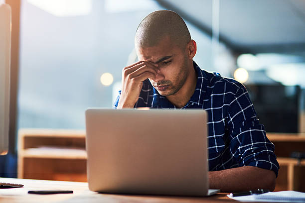 istock He's struggle to keep up with the demands of work 626966124