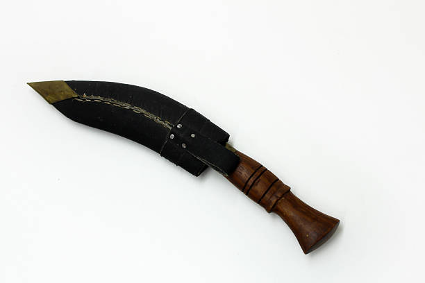 istock Knife  with wooden handle in a leather sheath. 626997916