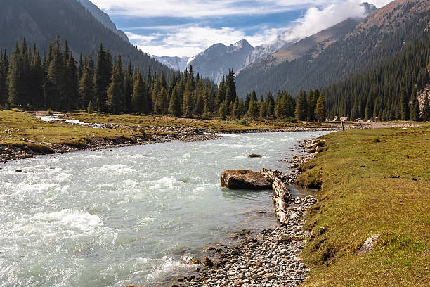 istock View on mountain peaks, Tien Shan 626998666