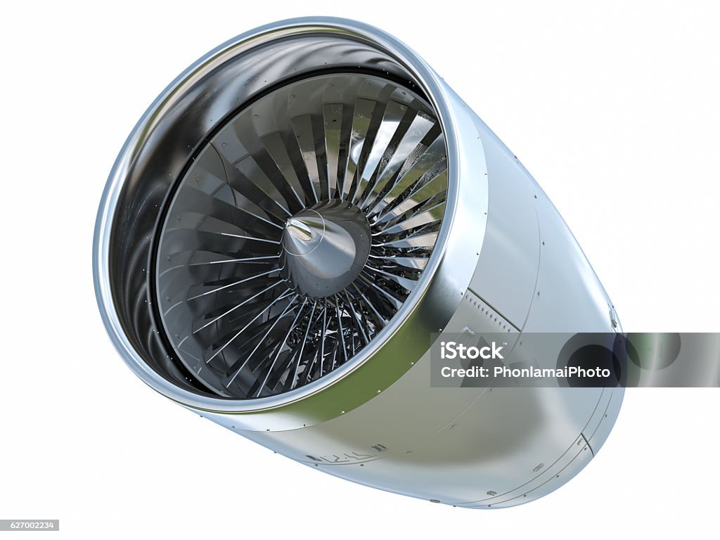 jet engine on white background 3d rendering jet engine on white background Jet Engine Stock Photo
