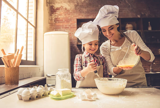 istock Mom and daughter baking 627002528