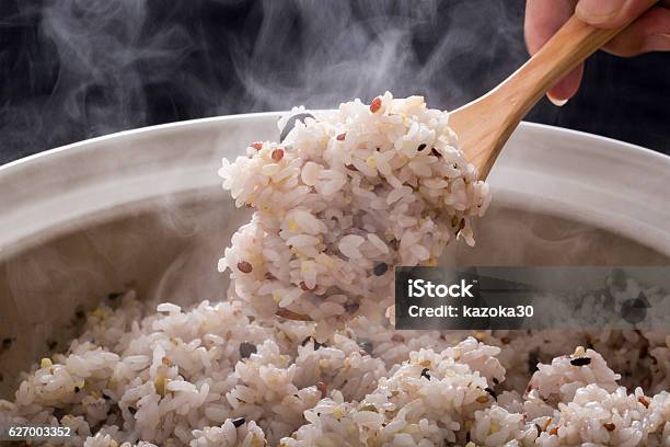 Millet Rice Stock Photo - Download Image Now - Brown Rice, Meal, Millet