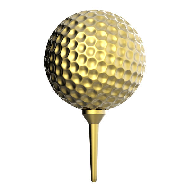 istock golden golf ball on tee isolated on white 627003636