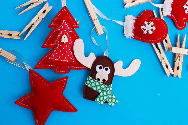 istock Christmas toys with their own hands 627004008