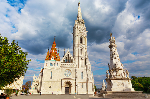 Budapest, Hungary - September 26, 2016: Matthias Church. View of the main facade