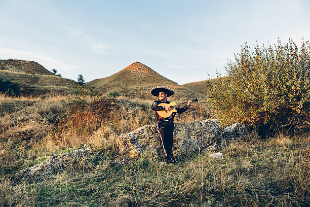 istock Musician on the coast. Mexican 627014396