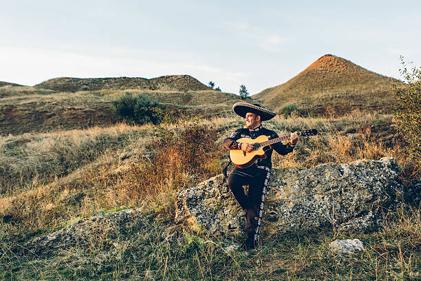 istock Musician on the coast. Mexican 627014422