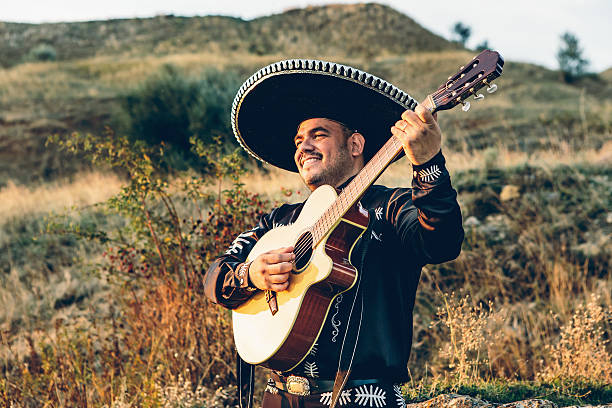 istock Musician on the coast. Mexican 627014558