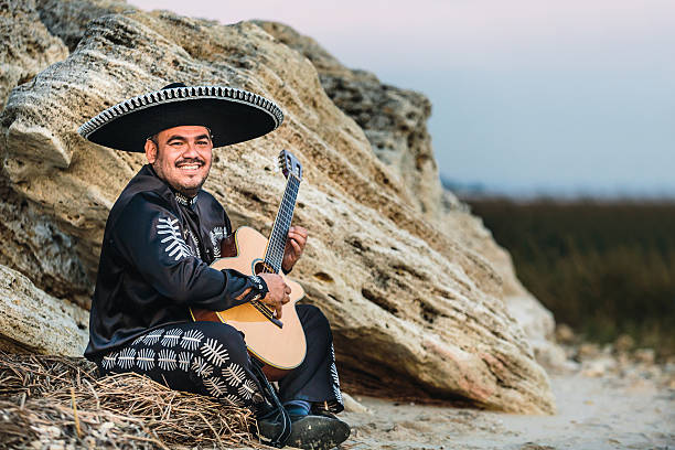 istock Musician on the coast. Mexican 627019846