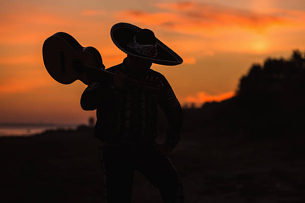 istock Musician on the coast. Mexican 627020354