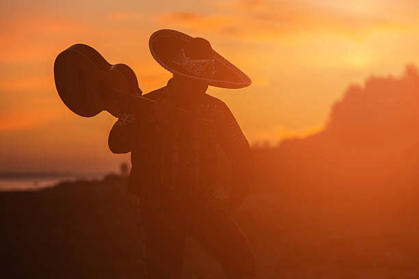 istock Musician on the coast. Mexican 627020412