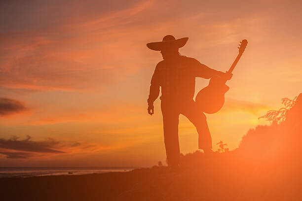 istock Musician on the coast. Mexican 627020630