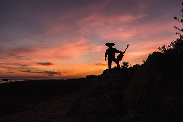 istock Musician on the coast. Mexican 627020680