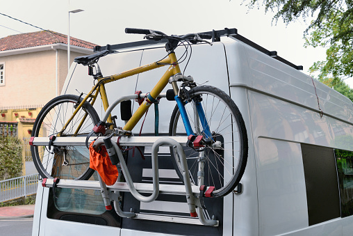 image of van with fastening for a bicycle