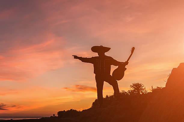 istock Musician on the coast. Mexican 627020852