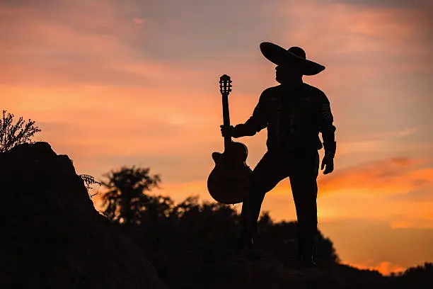 Photo of Musician on the coast. Mexican