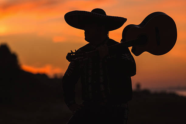 istock Musician on the coast. Mexican 627020972