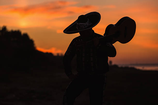 istock Musician on the coast. Mexican 627021060