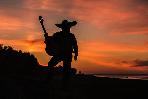 istock Musician on the coast. Mexican 627021222