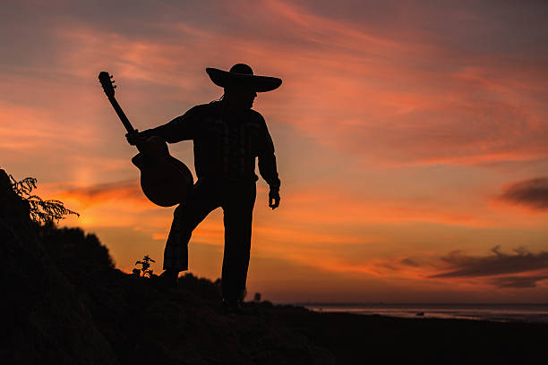 istock Musician on the coast. Mexican 627021382